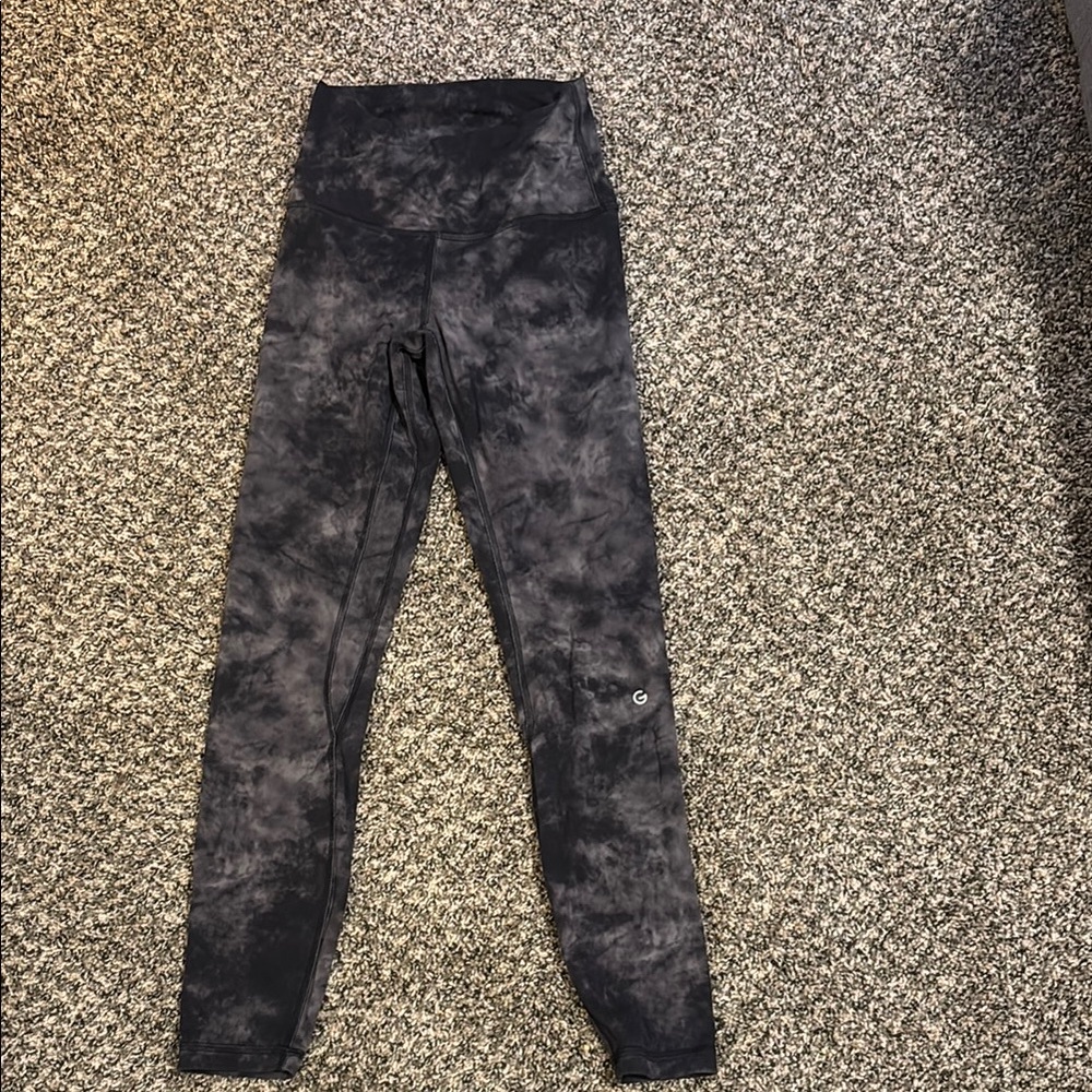 Black Tie-Dye Leggings
